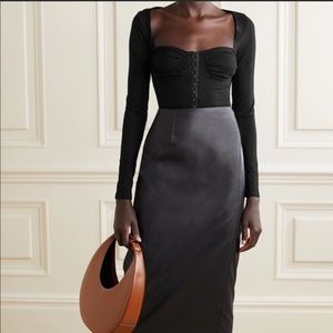 Reformation Ruched Stretch-tencel Lyocell Top